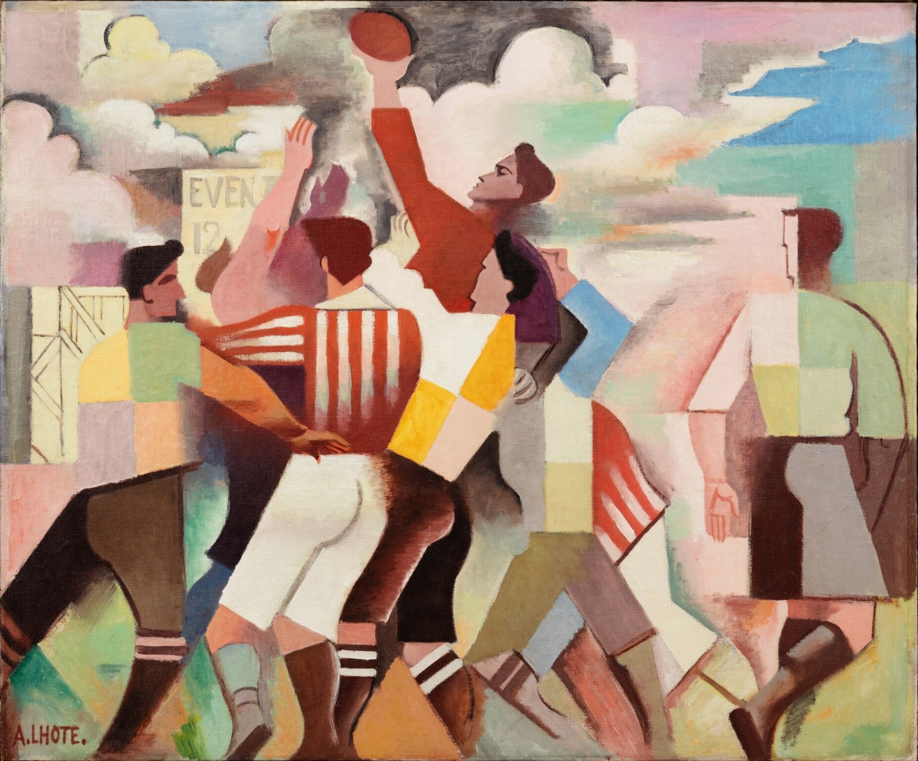 LES JOUEURS DE RUGBY, ANDRÉ LHOTE